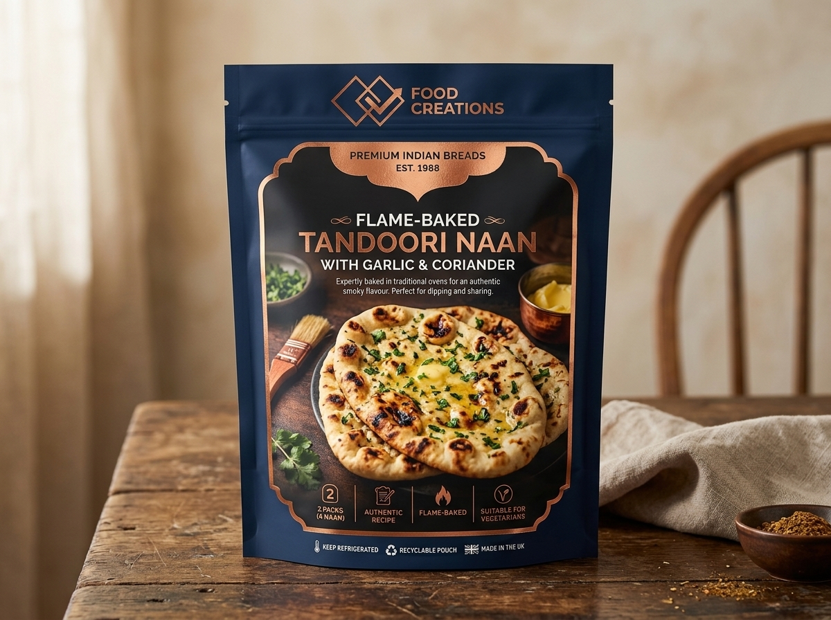 Flame-Baked Garlic Naan