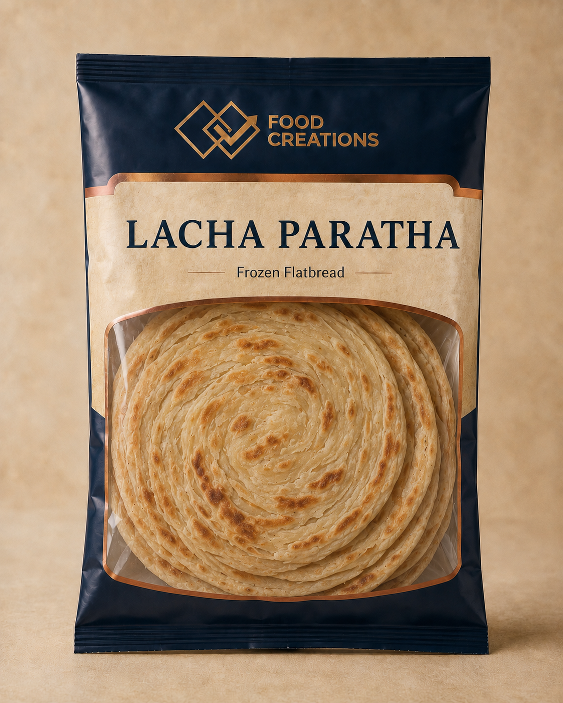 Food Creations Packaging Concept — Lacha Paratha Pouch